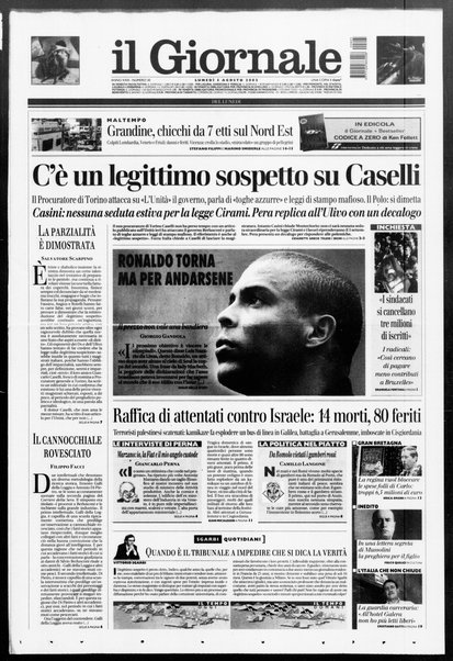 Il giornale del lunedi